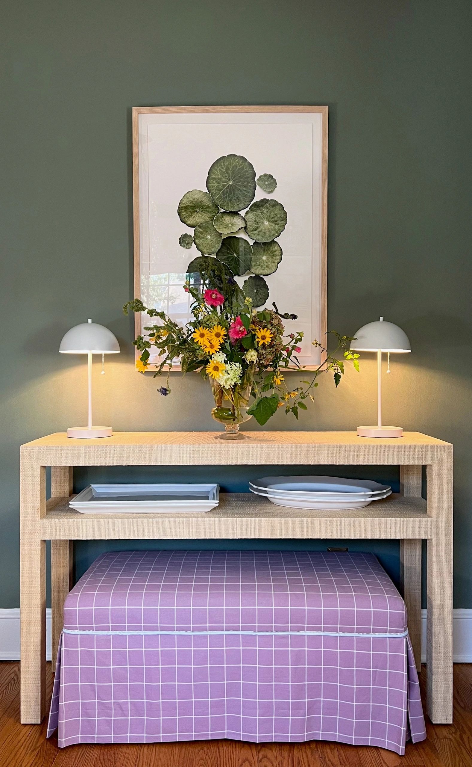 Interior design studio with antiques and collected details